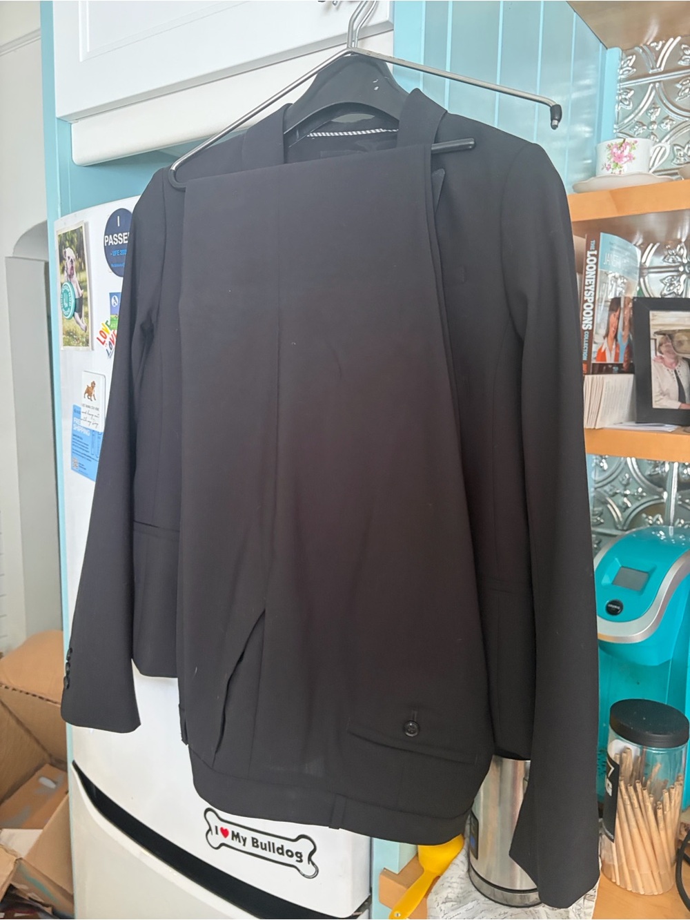 Banana Republic Italian Wool Black Women's Tailored Suit